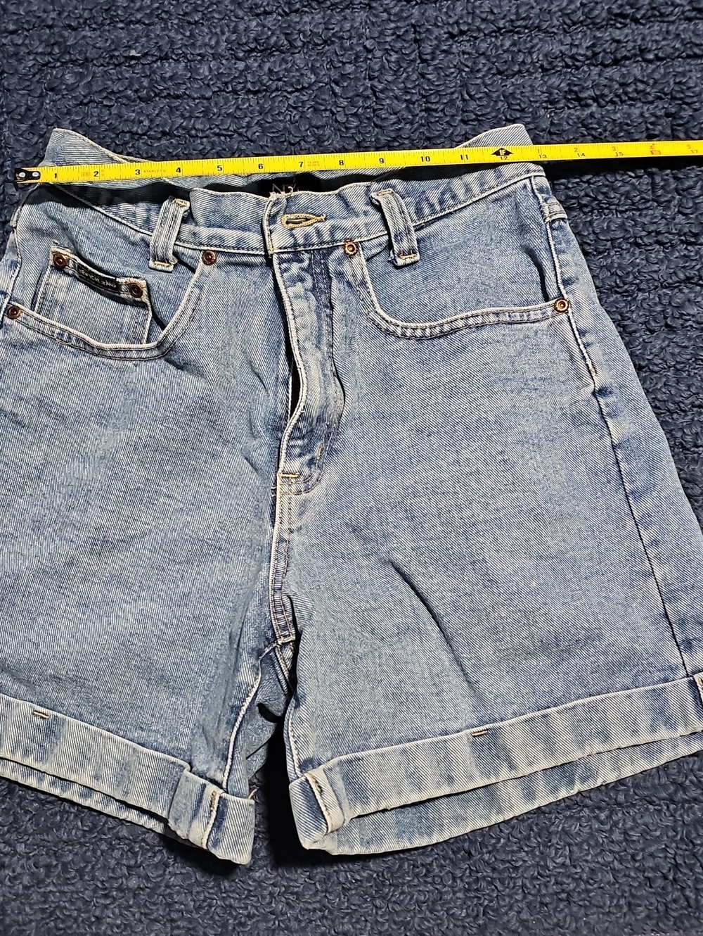 Light Blue Denim Roll-Cuff Women's Shorts